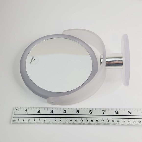 Light Purple Round Countertop 2-Sided Magnifying Mirror | 3x & 8x Magnification - Picture 4 of 5